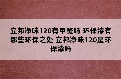 立邦净味120有甲醛吗 环保漆有哪些环保之处 立邦净味120是环保漆吗